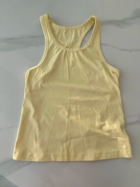 Butter Yellow Loose Racerback Tank Top
